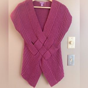 Olivia M. Plum Woven Sweater Vest